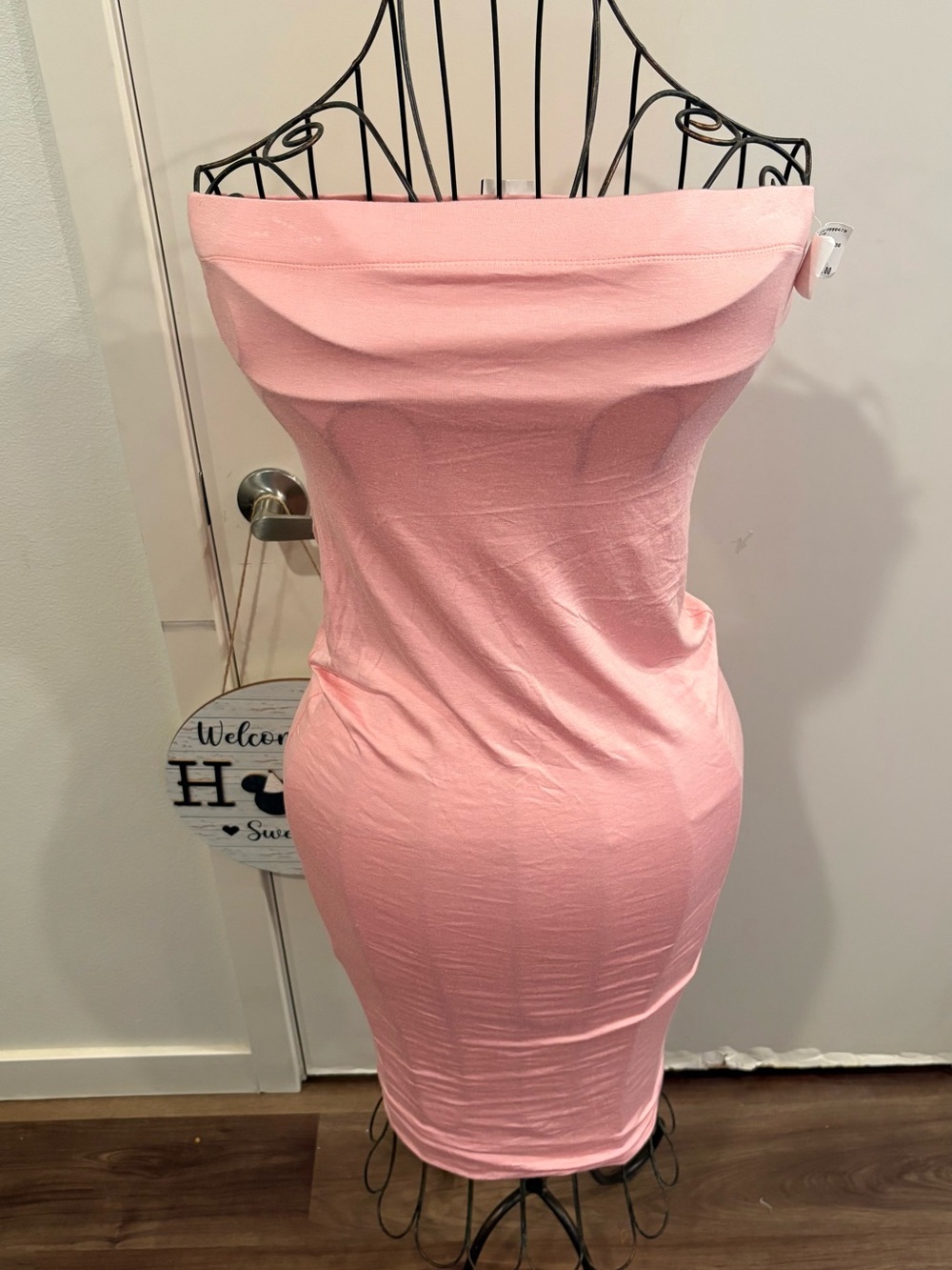 Cute papaya Off-Shoulder Bodycon Dressy in Light Pink